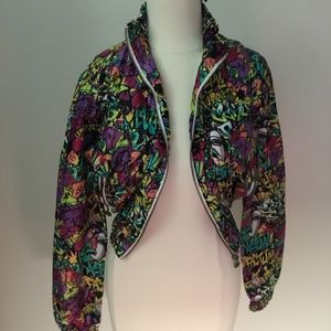 Graffiti inspired bomber jacket